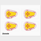 Sticker Rectangulaire Carabiner Escalade du Nouveau-Mexique (Feuille)