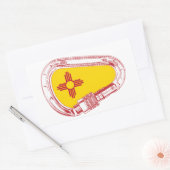 Sticker Rectangulaire Carabiner Escalade du Nouveau-Mexique (Enveloppe)