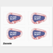 Sticker Rectangulaire Carabiner Escalade Smoke Bluffs (Feuille)