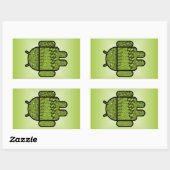 Sticker Rectangulaire Caractère de gribouillage pour Android™ (Feuille)