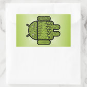 Sticker Rectangulaire Caractère de gribouillage pour Android™ (Sac)