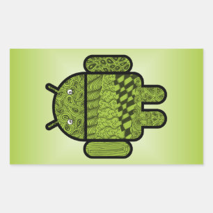 Sticker Rectangulaire Caractère de gribouillage pour Android™