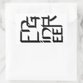 Sticker Rectangulaire Caractère ingénieur (Sac)