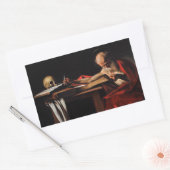 Sticker Rectangulaire Caravaggio - Écriture Saint Jérôme (Enveloppe)