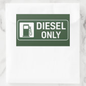 Sticker Rectangulaire Carburant diesel uniquement (Sac)