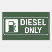 Sticker Rectangulaire Carburant diesel uniquement (Devant)