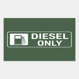 Sticker Rectangulaire Carburant diesel uniquement