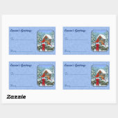 Sticker Rectangulaire Cardinal Feast Blue (Feuille)