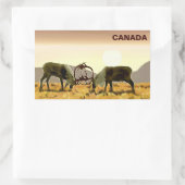 Sticker Rectangulaire Caribou Duel - Canada (Sac)