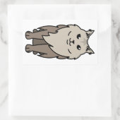 Sticker Rectangulaire Caricature de chat au Maine Coon (Sac)