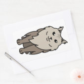 Sticker Rectangulaire Caricature de chat au Maine Coon (Enveloppe)