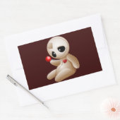Sticker Rectangulaire Caricature de poupée vaudou en amour (Enveloppe)
