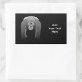 Sticker Rectangulaire Caricature de Silverback Gorilla (Sac)