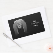 Sticker Rectangulaire Caricature de Silverback Gorilla (Enveloppe)
