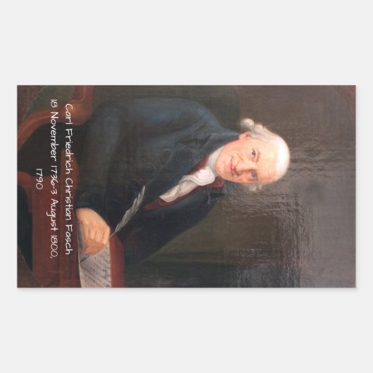 Sticker Rectangulaire Carl Friedrich Christian Fasch 1790 (Devant)
