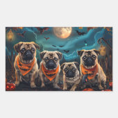 Sticker Rectangulaire Carlin Halloween Éffrayant (Devant)