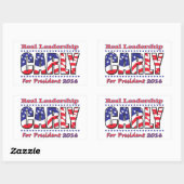 Sticker Rectangulaire Carly Fiorina (Feuille)