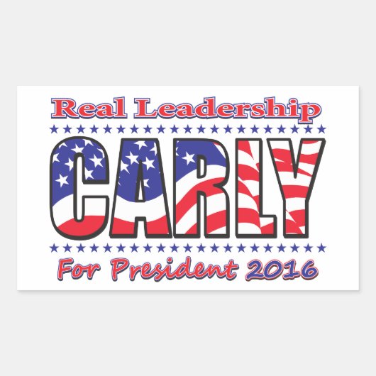 Sticker Rectangulaire Carly Fiorina (Devant)
