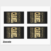 Sticker Rectangulaire Carmel City of California Typographie Art (Feuille)