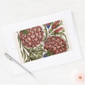 Sticker Rectangulaire Carnation Carrelage Fleur Antique Art Rustique (Enveloppe)