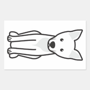 Sticker Rectangulaire Carolina Dog Cartoon
