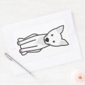 Sticker Rectangulaire Carolina Dog Cartoon (Enveloppe)
