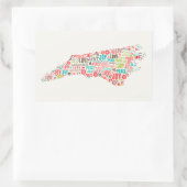 Sticker Rectangulaire Caroline du Nord | Joyeuses fêtes (Sac)