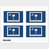Sticker Rectangulaire Caroline du Sud (Feuille)