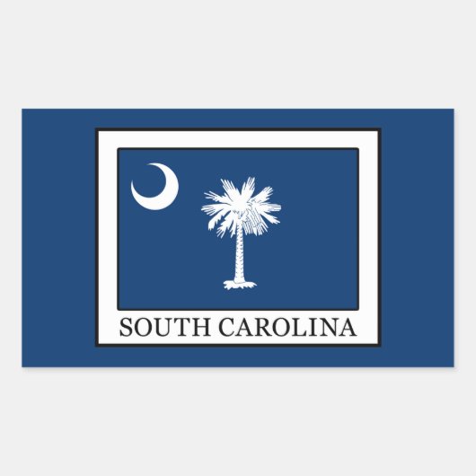 Sticker Rectangulaire Caroline du Sud (Devant)