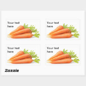 Sticker Rectangulaire Carottes (Feuille)
