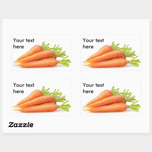 Sticker Rectangulaire Carottes (Feuille)
