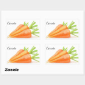 Sticker Rectangulaire Carottes (Feuille)