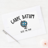 Sticker Rectangulaire Carpe Datum Saisir La Carte (Enveloppe)