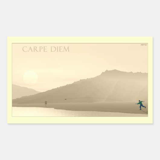 Sticker Rectangulaire Carpe Diem (Devant)