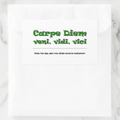 Sticker Rectangulaire Carpe Diem (Sac)