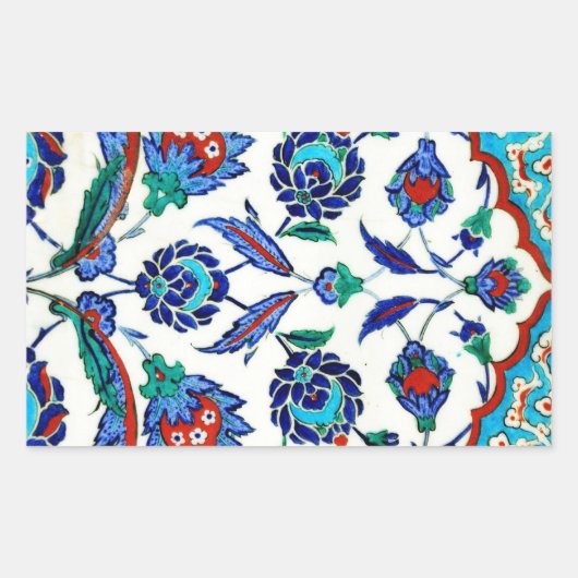 Sticker Rectangulaire carreau d'iznik (Devant)