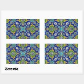 Sticker Rectangulaire carreau d'iznik (Feuille)