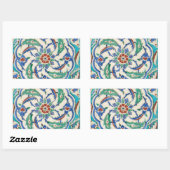 Sticker Rectangulaire carreau d'iznik (Feuille)