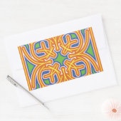 Sticker Rectangulaire Carreau exotique (Enveloppe)