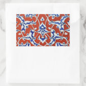 Sticker Rectangulaire Carreaux à fleurs turcs (Sac)