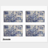 Sticker Rectangulaire Carreaux azulejo portugais (Feuille)