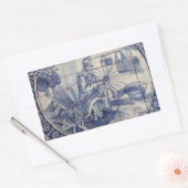 Sticker Rectangulaire Carreaux azulejo portugais (Enveloppe)
