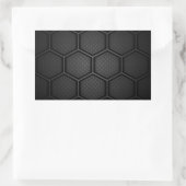 Sticker Rectangulaire Carreaux hexadécimaux en fibre de carbone (Sac)