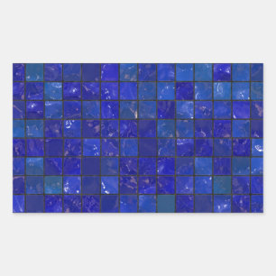 Sticker Rectangulaire Carrelage Bleu