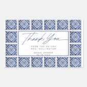 Sticker Rectangulaire Carrelage Bleu Mariage Italien Méditerranéen (Devant)