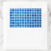 Sticker Rectangulaire Carrelage bleu mosaïque (Sac)