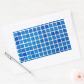 Sticker Rectangulaire Carrelage bleu mosaïque (Enveloppe)