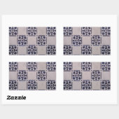 Sticker Rectangulaire Carrelage Delft Bleu : Motif d'art néerlandais cla (Feuille)