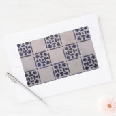 Sticker Rectangulaire Carrelage Delft Bleu : Motif d'art néerlandais cla (Enveloppe)