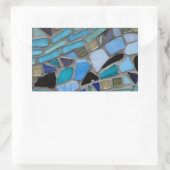 Sticker Rectangulaire Carrelage mosaïque bleu et vert (Sac)